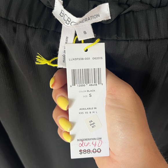 NWT BCBGeneration Black Striped + Half Sheer Maxi Skirt | Size S - Picture 3 of 3